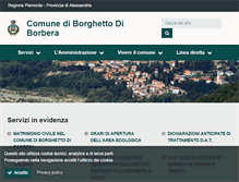 Tablet Screenshot of comune.borghettodiborbera.al.it